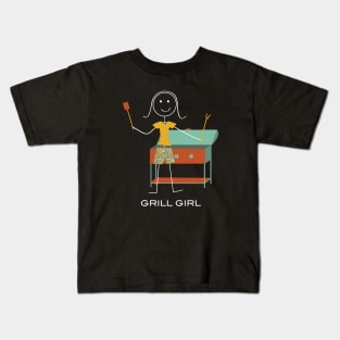 Funny Womens Grill BBQ Kids T-Shirt